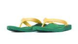 ARCHLINE Flip Flops Orthotic Thongs Arch Support Shoes Footwear - Green/Gold - EUR 44