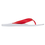 ARCHLINE Flip Flops Orthotic Thongs Arch Support Shoes Footwear - White/Red - EUR 36