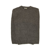 100% SHETLAND WOOL CREW Round Neck Knit JUMPER Pullover Mens Sweater Knitted - Charcoal (29) - 4XL