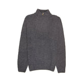 100% SHETLAND WOOL Half Zip Up Knit JUMPER Pullover Mens Sweater Knitted - Denim Blue (45) - S
