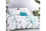 Luxton Double Size Turquoise Teal Elia Leaf Quilt Cover Set