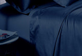 Queen Size 500TC Cotton Sateen Fitted Sheet (Navy Color)