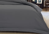 Luxton King Size 500TC Cotton Sateen Quilt Cover Set (Charcoal Color)