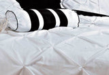 Luxton King Size White Diamond Pintuck Quilt Cover Set(3PCS)