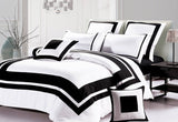 Queen Size Black and White Quilt Cover Set (3PCS)