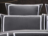 Luxton Super King Size Charcoal and White Quilt Cover Set (3PCS)