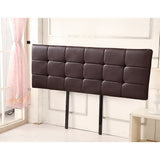 PU Leather King Bed Deluxe Headboard Bedhead - Brown