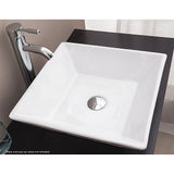 Above Counter Bathroom Basin Rectangular | Ceramic White 415mm x 415mm x 120 mm.