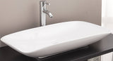 Above Counter Bathroom Basin Rectangular | Ceramic White 700 x 400 x 125 mm