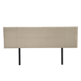 Linen Fabric King Bed Headboard Bedhead - Beige