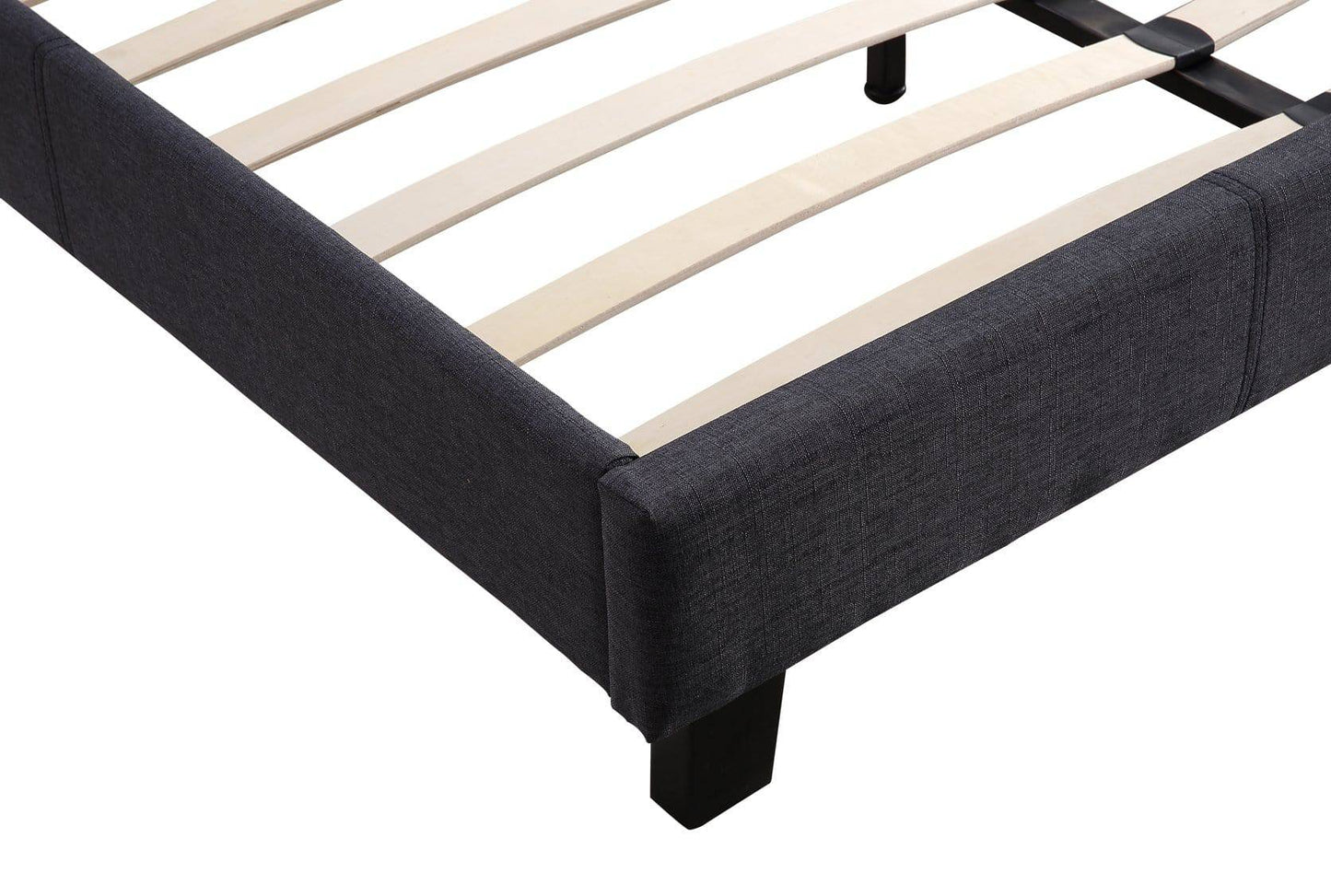 Queen Linen Fabric Bed Frame Grey