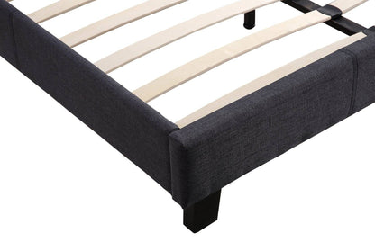 Queen Linen Fabric Bed Frame Grey