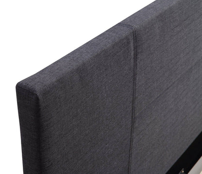 Queen Linen Fabric Bed Frame Grey