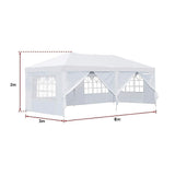 3x6m Gazebo Outdoor Marquee Tent Canopy White