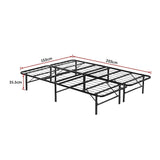 Queen Folding Metal Bed Frame Storage Platform Mattress Base