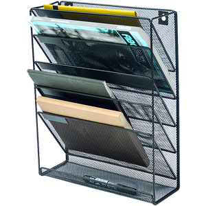 Wall Mount 6 Pocket Hanging File Sorter Organizer Folder Holder Rack Storage