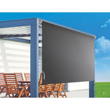 Retractable Straight Drop Roll Down Awning Garden Patio Screen 2.1m x 2.5m