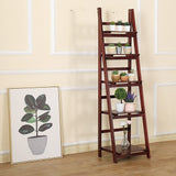 Wooden Ladder Shelf-5 Tier Shelving Display Rack