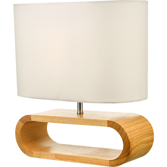 Wooden Modern Table Lamp Timber Bedside Lighting Desk Reading Light Brown White