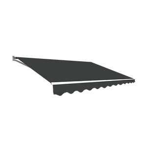 Motorised Outdoor Folding Arm Awning Retractable Sunshade Canopy Grey 4.0m x 3.0m