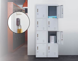 4-Door Vertical Locker for Office Gym Shed School Home Storage
