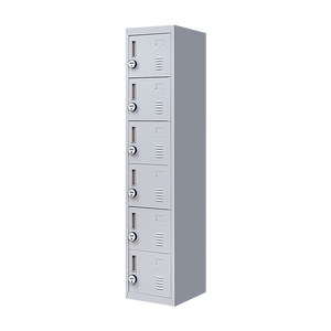 6-Door Locker for Office Gym Shed School Home Storage