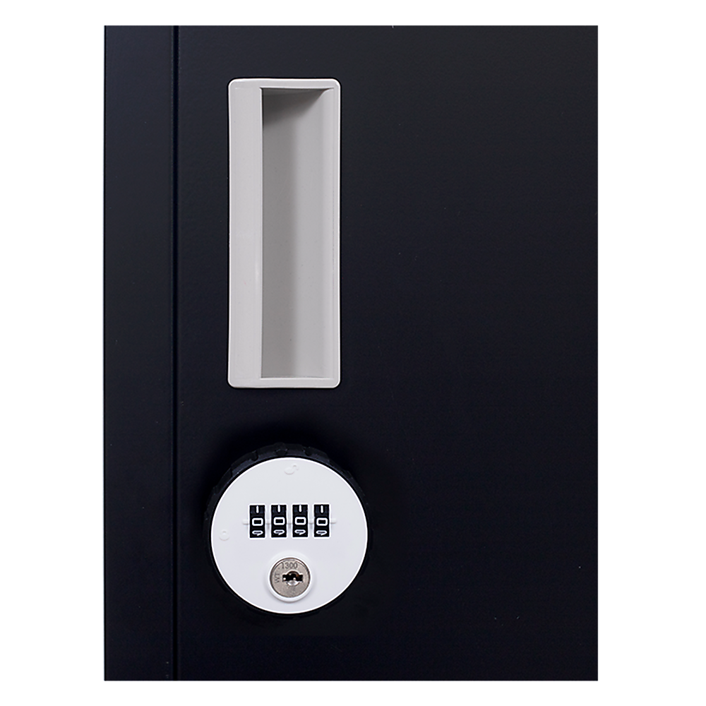 6-Door Locker for Office Gym Shed School Home Storage 4-digit Combination Lock Black