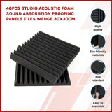 Sound Studio Acoustic Panels 40pcs- 30X30CM