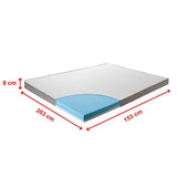 Palermo Queen Memory Foam Mattress Topper Cooling Gel Infused CertiPUR Approved