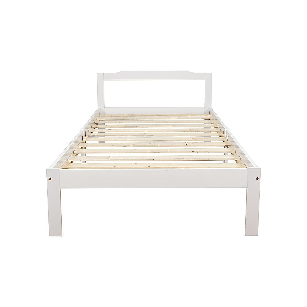 Natural Wooden Single Bed Frame Home Furniture