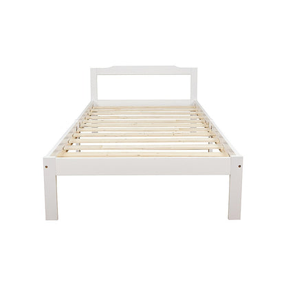 Natural Wooden Single Bed Frame Home Furniture