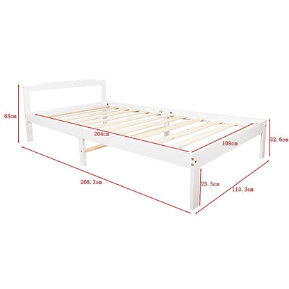 Natural Wooden King Bed Frame Home Furniture
