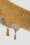 Mayan Legacy King Size Deluxe Outdoor Cotton Mexican Hammock in Mustard Colour