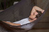 Mayan Legacy King Size Outdoor Cotton Mexican Hammock in Black Colour