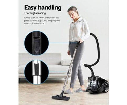 Vacuum Cleaner Devanti 2200W Bagless Cyclone Cyclonic  - Black