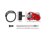 Vacuum Cleaner Devanti 2200W Bagless Cyclone Cyclonic  - Red