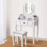Dressing Table Stool Mirror Makeup Jewellery Organizer Drawer Cabinet