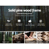Artiss Queen Wooden Bed Base Frame Size JADE Timber Foundation Mattress Platform