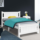 Single Size Wooden Bed Frame - White - Factory Direct Shop Australia 