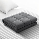 Weighted Blanket Adult 7KG Microfibre  Calming Sleep Anxiety Relief Grey