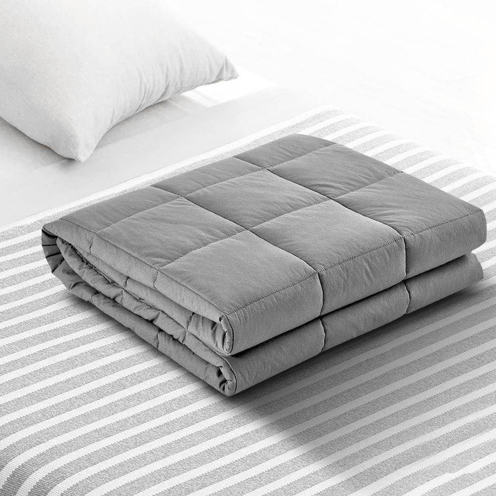 Weighted Gravity Blanket 7KG Microfibre Relaxing Calming Adult Light Grey