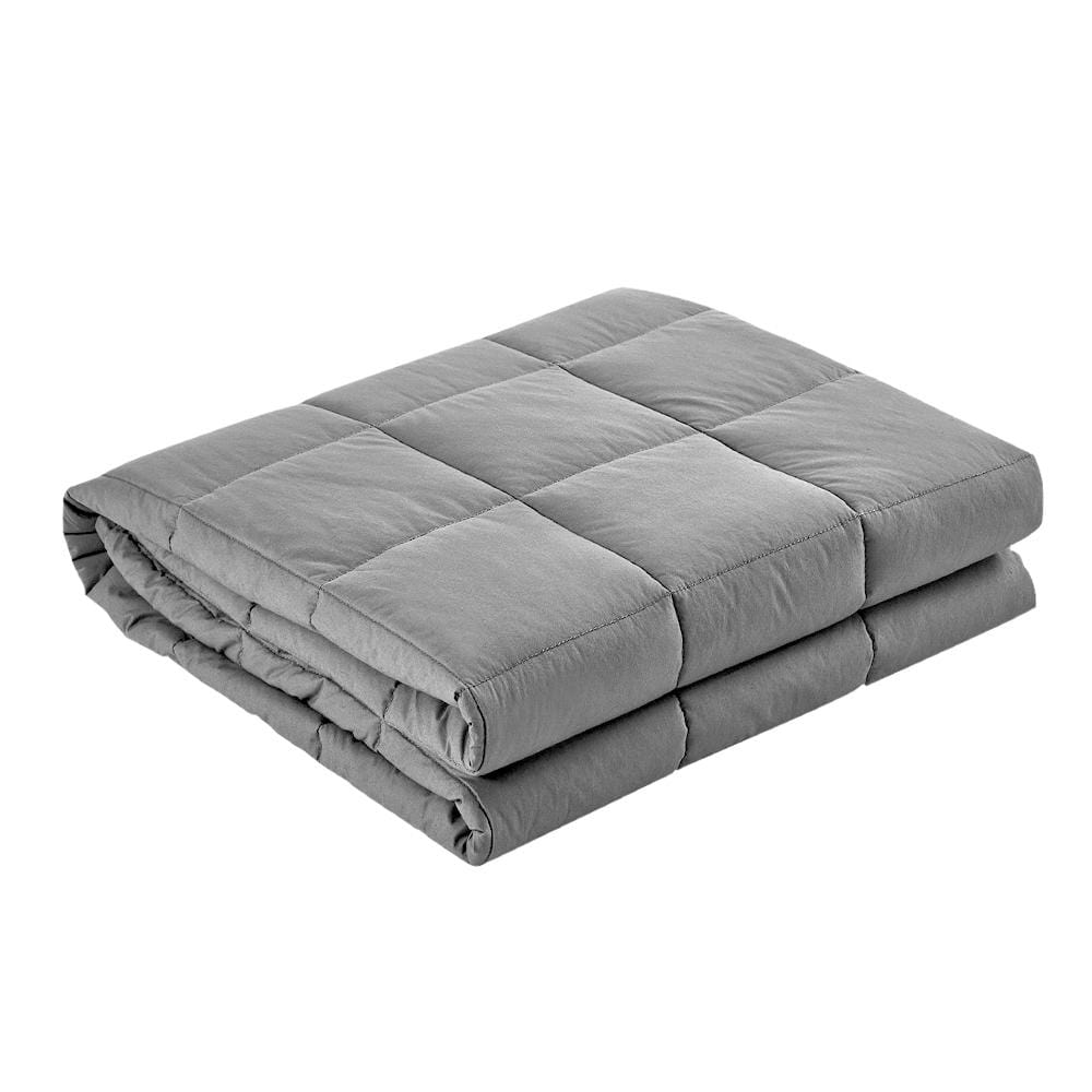 Giselle Weighted Blanket 9KG Heavy Gravity Deep Relax Adult Light Grey