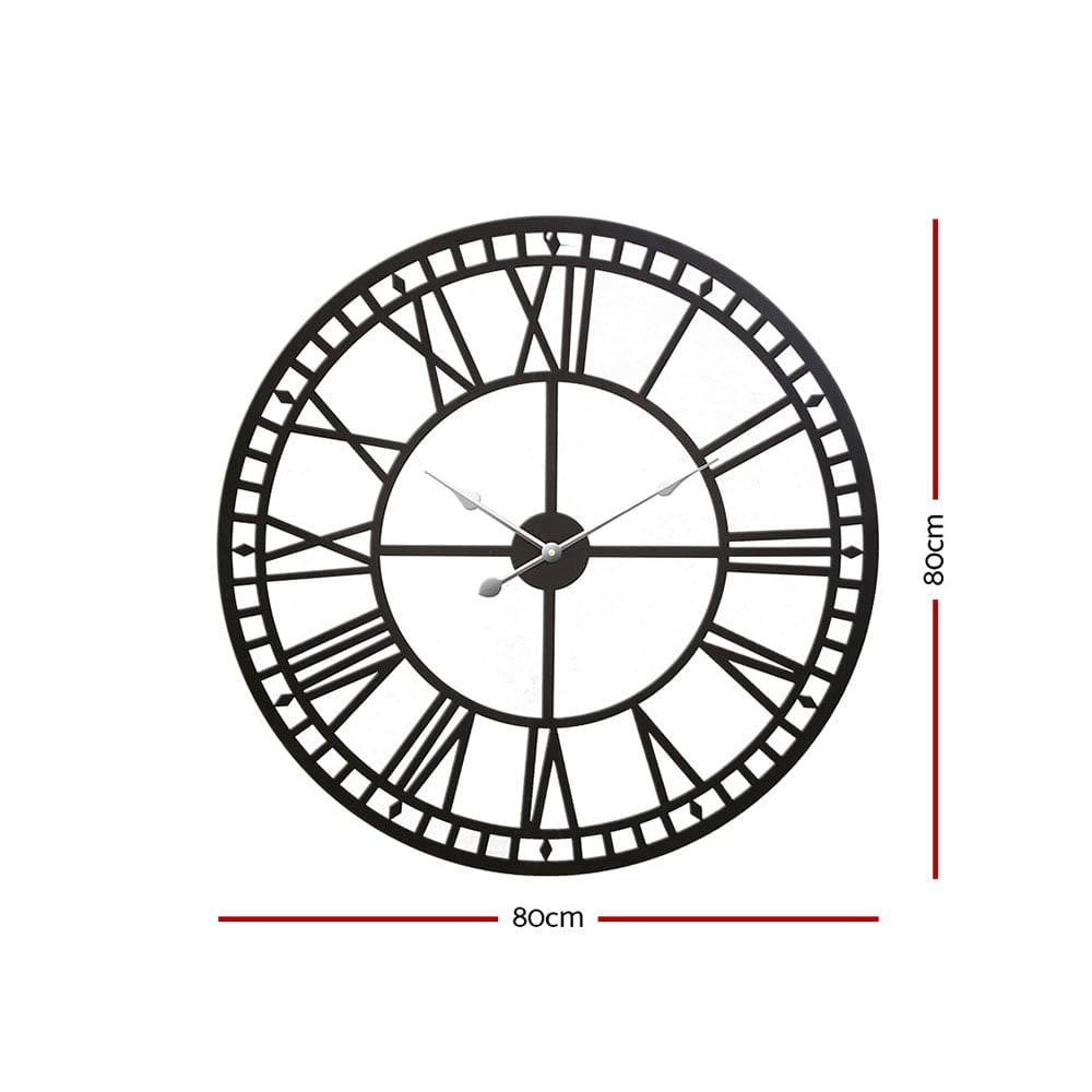 Wall Clock Large Modern Vintage Retro Metal Clocks Handmade 80cm