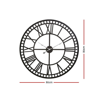 Wall Clock Large Modern Vintage Retro Metal Clocks Handmade 80cm