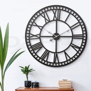 Wall Clock Large Modern Vintage Retro Metal Clocks Handmade 80cm