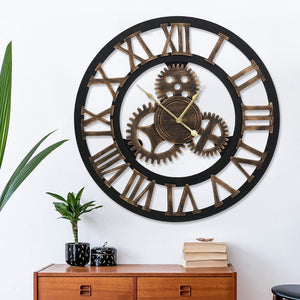 Wall Clock Large Modern Vintage Retro Metal Clocks 80CM 