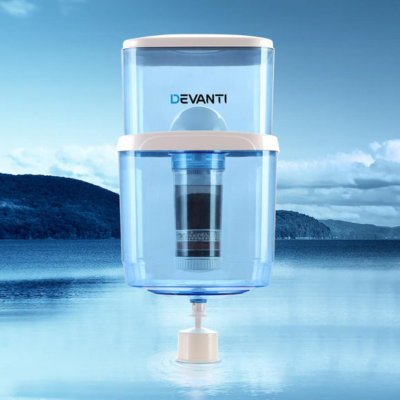 22L Water Cooler Dispenser Purifier Filter Bottle Container 6 Stage Filtration Devanti