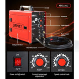 220 Amp Inverter Welder MMA MIG DC Gas Gasless Welding Machine Portable-Giantz
