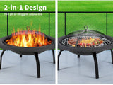 Fire Pit BBQ 22 inch Portable Camping, Garden Patio, Heater, Fireplace