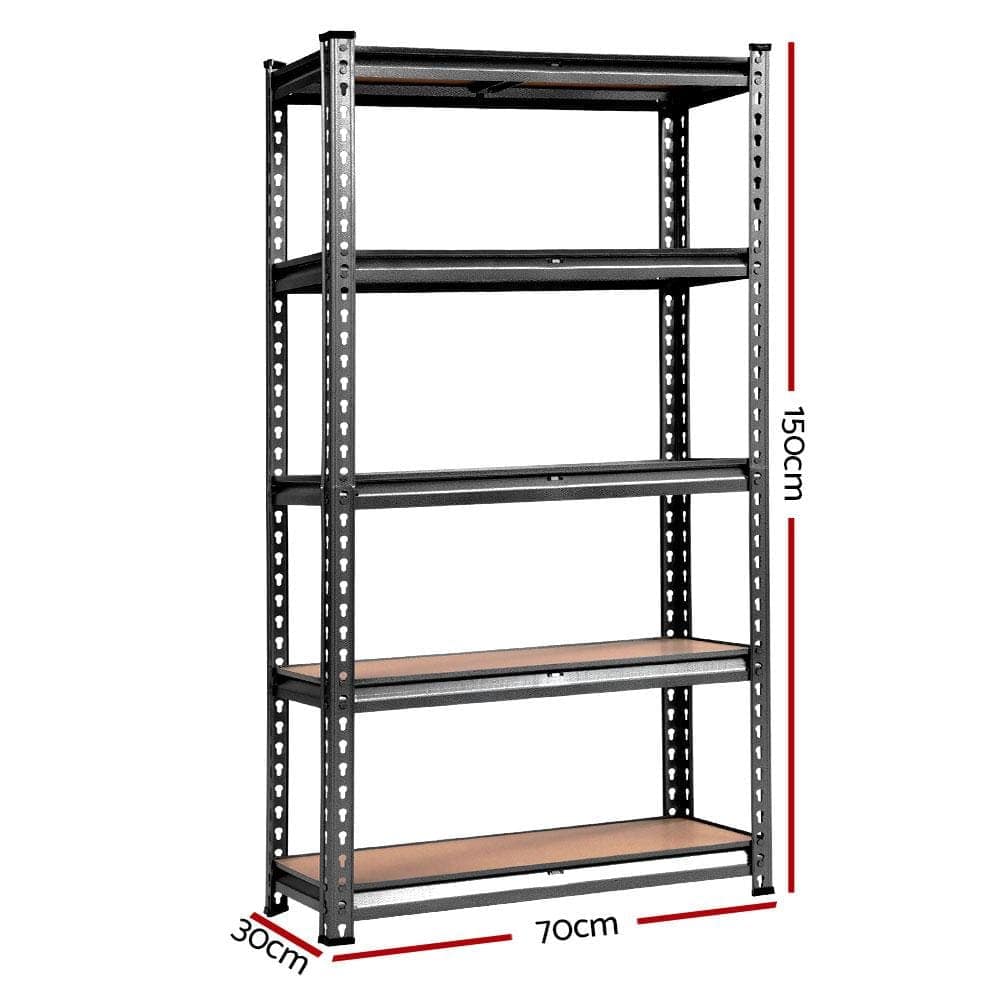 Giantz 5x0.7M Warehouse Racking Shelving Storage Rack Steel Garage Shelves